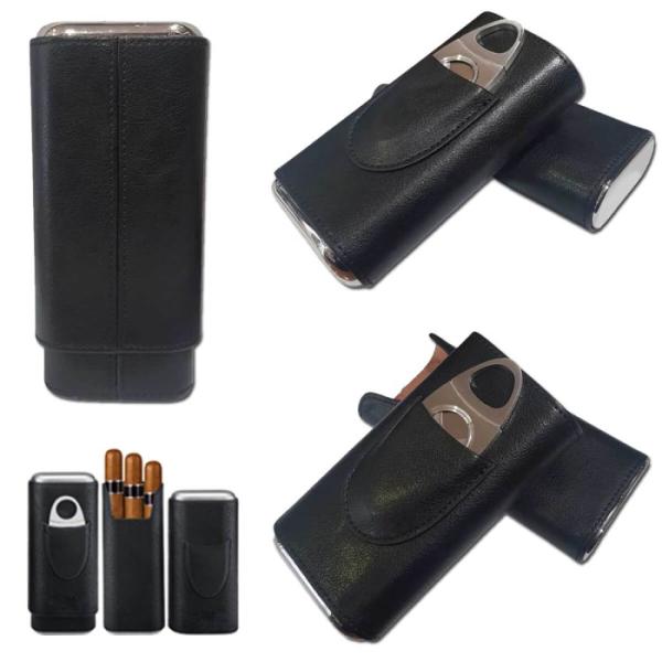Leather Cigar Case for 3 cigars