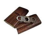 Leather Cigar Case with Cigar Cutter
