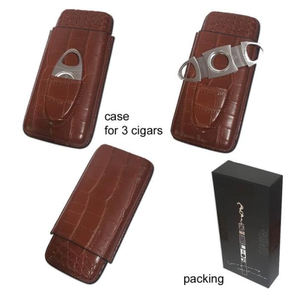 Leather Cigar Case with Cigar Cutter