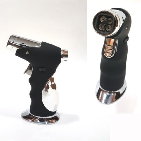 Cigar Lighter 3xJet & Punch Black-Silver