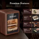 21L Electric Cigar Humidor 200 Counts Spanish Cedar Wood Inner Shelves