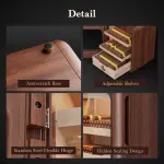 21L Electric Cigar Humidor 200 Counts Spanish Cedar Wood Inner Shelves
