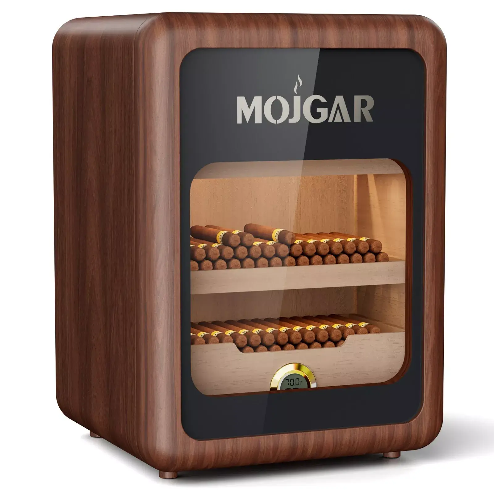 21L Electric Cigar Humidor 200 Counts Spanish Cedar Wood Inner Shelves